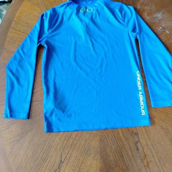 Under Armour Blue and Green Zip-Up Shirt Size: Med - SKU:0932 - Picture 4 of 7